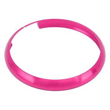 Imagem de Substituição de acabamento de anel remoto de liga de alumínio para MINI R55 R56 R57 R58 R59 R60 Protege chaves, design elegante, fácil instalação (rosa vermelha)