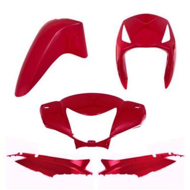 Imagem de Kit Carenagem Moto Honda Biz 125 KS ES 2006 a 2010 4 Peças Cromo Forte