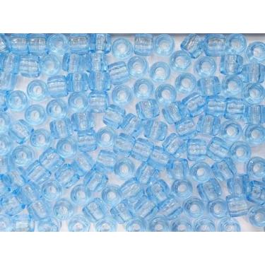 Imagem de Miçanga Tererê 8x10mm 500g Cor 050 Azul Bebê Transparente - Aquarela