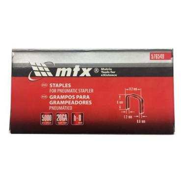 Imagem de Grampos Para Grampeador Pneumatico 8mm  - MTX, prata