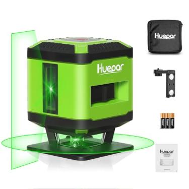 Imagem de Nível a laser de piso para azulejos, Huepar 360° autonivelante a laser nível quadrado colocação de azulejos (± 1/33.0 cm a 10.1 m) - Laser de piso para instalação de azulejos/alinhamento de piso/papel