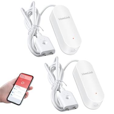 Imagem de UseeLink Sensor De Água Wi-Fi Useelink, Detector Vazamento Inteligente, Alertas Ajustáveis 100 Db E Envio Por Aplicativo, À Prova D'Água Ip67, Sem Fio Para Cozinha, Banheiro Porão, Necessidade Hub