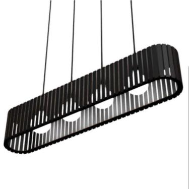 Imagem de Luminária Pendente Centauro Modelo Ripado - Preta