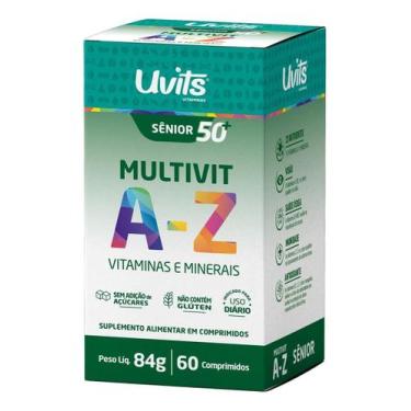 Imagem de Suplemento Multivitamínico A Z Senior Uvits 60 Cápsulas
