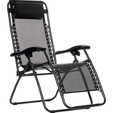 Imagem de Espreguiçadeira Cadeira Reclinável Dobrável Gravidade Zero(Preta)
