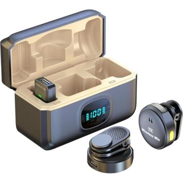 Imagem de Microfone Lapela Sem Fio com Bluetooth, Condensador USB Tipo C, LED Indicador, Áudio Profissional, Ideal para Gravações, Vídeos, Vlogs e Apresentações – Compatível com Celulares e Câmeras