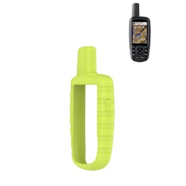 Imagem de Capa para Garmin GPSMAP 64S/62s/63, capa protetora de silicone macio WUNIAK portátil resistente a arranhões para Garmin GPSMAP 64S/62s/63, verde fluorescente