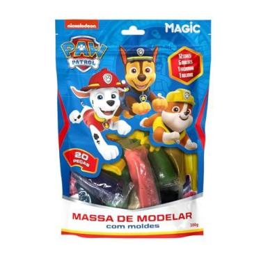 Imagem de Massa Para Modelar Criativa P. Canina Chase 300G 12Cores/6 - MAGIC KID