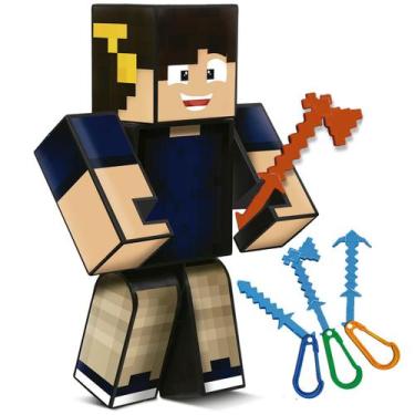 Imagem de Boneco Marcelo Drv Jogo Mine Articulado Youtuber Gamer Craft - Algazar