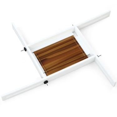 Imagem de Briwooody Gabarito de sulco de suco ajustável para tábua de corte de até 73,7 cm x 55,88 cm Sistema de moldura guia de molde de fresa para tábua de corte de madeira gabarito para criar ranhuras