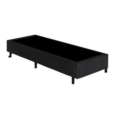Imagem de Base Para Cama Box Suede Liso 88x188cm Gazin Preto