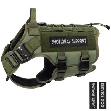 Imagem de Dog Harness PETNANNY Tactical Service Colete para cães verde tamanho L