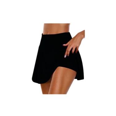 Imagem de Short Saia Plus Size Viscolaycra Do P Ao G6 Fitness - topbrasil , Pret