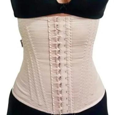 Imagem de Cinta Modeladora Faixa Redutora Abdominal 12 Barbatanas -PRETA G - CAT