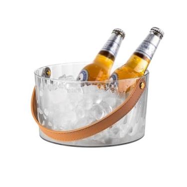 Imagem de Balde de gelo para festas balde de gelo portátil de cerveja balde comercial de champanhe de acrílico balde de armazenamento de frutas, balde de gelo, recipiente de gelo, balde de vinho