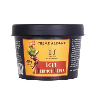 Imagem de Creme alisante vintage girls lola cosmetics 100g, 100g
