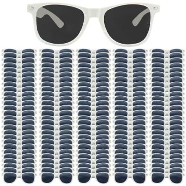 Imagem de YUEYUEBDS Óculos de sol pretos a granel para adultos, óculos retrô baratos para mulheres, homens, festa de casamento, aniversário, pacote com 10/20/50/100, 200 brancos