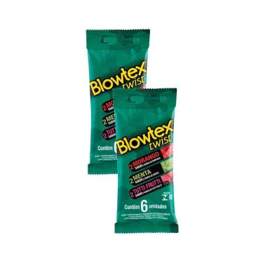 Imagem de Kit 2 Preservativo Blowtex Twist 6 Unidades