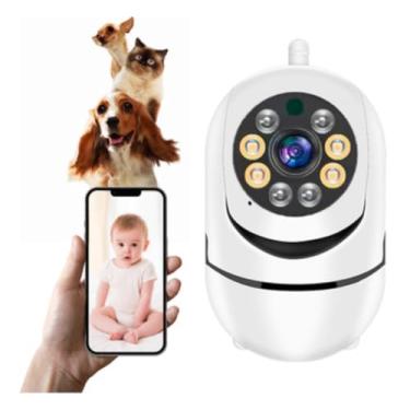 Imagem de Camera IP WiFi Giratória 1080p Estilo Babá Eletrônica Pet Com Visão Noturna Alerta De Movimento Microfone Infravermelho Sem Fio Interna Câmera Panorâmica Detecção de Movimento Premium