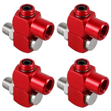 Imagem de 4 peças de conector de mangueira de ar, encaixe de mangueira de ar rotativo de 360° de alumínio 1/10.2 cm NPT conector giratório 150PSI máximo para ferramenta de ar fresadora e lixadeira