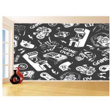 Imagem de Papel De Parede 3D Infantil Controle Game Jogo 3,5M Azs338