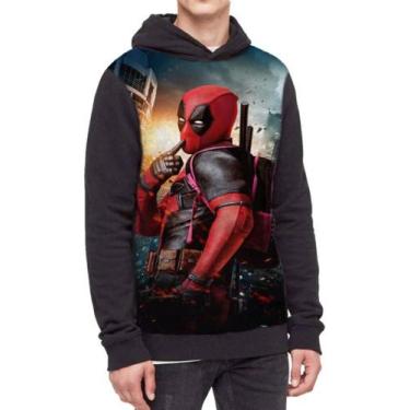 Imagem de Moletom Com Capuz Deadpool Ref:426 - smoke, Preto, GG