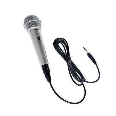 Imagem de Microfone Dinâmico 701 Com Fio Cabo P10 Profissional Prata