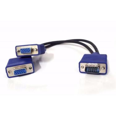 Imagem de Cabo Y Para Monitor Vga Macho X Vga Fêmea Adaptador