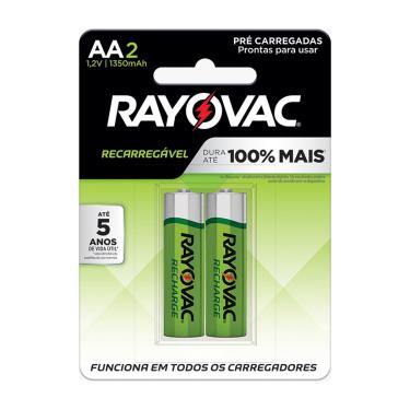 Imagem de Pilha Recarregavel Eco AA 1350mAh RAYOVAC 2 Unidades