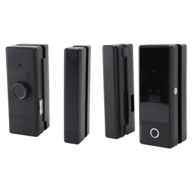 Imagem de Pssopp Fechadura Inteligente para Porta de Vidro, Fechadura de Entrada Eletrônica WiFi Com Impressão Digital, Cartão e Chave, Interface Tipo C, para Portas de Vidro Sem Moldura e Deslizantes