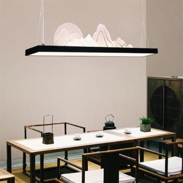 Imagem de Restaurante Contemporâneo Lâmpada Pingente LED Estilo Chinês Retro Criatividade Bar Balcão Sala de Estar Quarto Estudo Hotel Casa de Chá Candelabro (Estilo 8 L120CM)