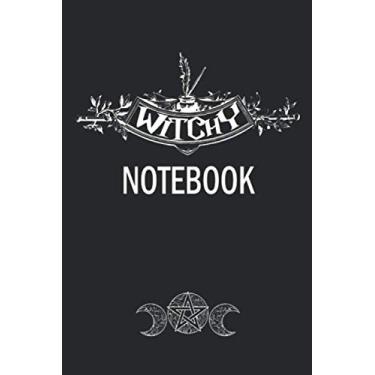 Imagem de Witchy Notebook: Blank Grimoire, Spellbook, Personal Book of Shadows Journal/ 6 x 9, 110 pages half blank, half lined/For Witches, Wicca, Pagans, Mages