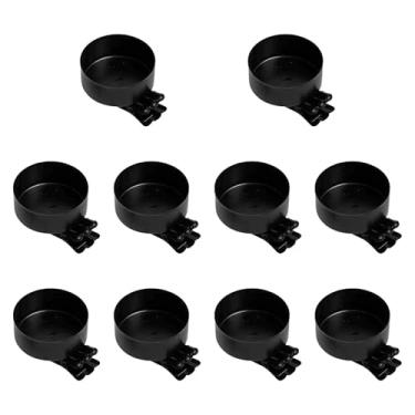 Imagem de shamjina 10x Suportes para Velas de Árvore de Natal, Decoração de Árvore de Natal, Metal Pequeno, Resistente, 4,8 x 4 x 3,5 cm, Castiçais para Festa, Preto