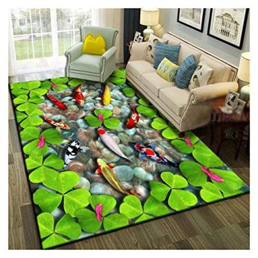 Imagem de Tapetes Grandes Para Sala De Estar Retangular 3d Antiderrapante Geometria Tapete De Tecido Plano, Material De Veludo De Cristal Macio, J, 80x120cm(2.62x3.94ft)