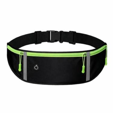 Imagem de Cinto de corrida fino Beatac para corrida, caminhada e ciclismo, unissex, suporte de telefone e dinheiro para homens e mulheres (preto)
