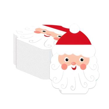 Imagem de Guardanapos descartáveis para festa de Natal, 20 peças, formato de Papai Noel para decorações de festa de Natal
