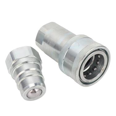 Imagem de WALFRONT Acoplador Hidráulico de Conexão Rápida 12GPM 24GPM 1 pol. Projetado para Aplicações Hidráulicas Em Construção e Registro de Aço Endurecido para ISO5675