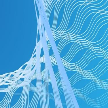 Imagem de Quadro Decorativo Blue Abstract Zig Zag Line Arte Moderna Para Parede 50x50cm