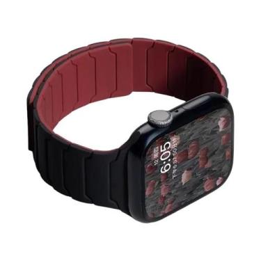 Imagem de Pulseira Ultra Magnética De Silicone Para Apple Watch Série 9 8 7 6 SE