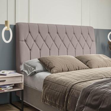 Imagem de Cabeceira Queen Estofada Veloplus Dobuê Istambul Cinza