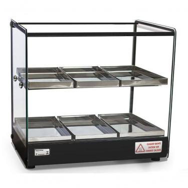Imagem de Estufa Vitrine Quadrada Dupla Para Salgados 6 Bandejas