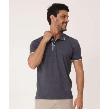 Imagem de Polo Masculina Botões Manga Curta MR-45012, Azul, P