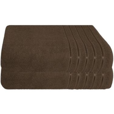 Imagem de Kit 2 Toalhas Banhão 100% Algodão 90X150 cm Teka Comfort, Marrom