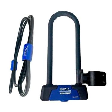 Imagem de Cadeado Para Bicicleta e Moto Trava Tipo U-Lock Com Cabo - Papaiz