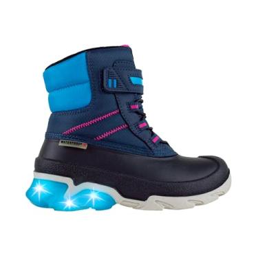 Imagem de Absolute Ryder Botas de inverno para crianças pequenas, aquecidas, isoladas, à prova d'água, Fúcsia azul-marinho, 13 Little Kid