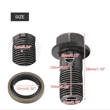 Imagem de Acouto Conjunto de Parafusos e Arruelas de Freio Banjo, 5 Peças Pinça e Cilindro M10 X 1.0mm e M10 X 1.25mm-ferro à Prova de Ferrugem Desempenho de Longa Duração (×1mm)