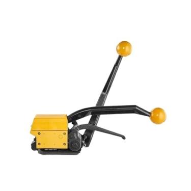 Imagem de Máquina de cintar, A333 Edgebander máquina de cintar aço manual sem vedação embalagem e encadernação com alça para 12,7-19 mm, kit tensor de embalagem