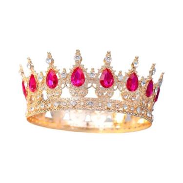 Imagem de Tiara Redonda De Strass Para Noivas, Mulheres, Rainhas, Princesas E Me