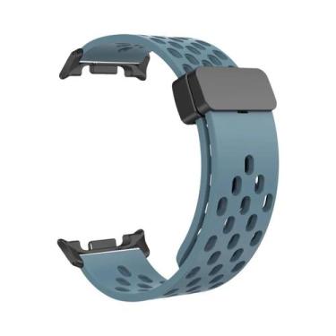 Imagem de Pulseira De Silicone Com Fivela Magnética D De 46mm 44mm 40mm Para Sam