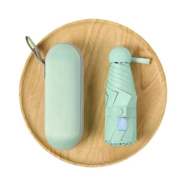 Imagem de Guarda-chuva Mini Dobrável Para Mulheres Com Proteção UV, Design Portá